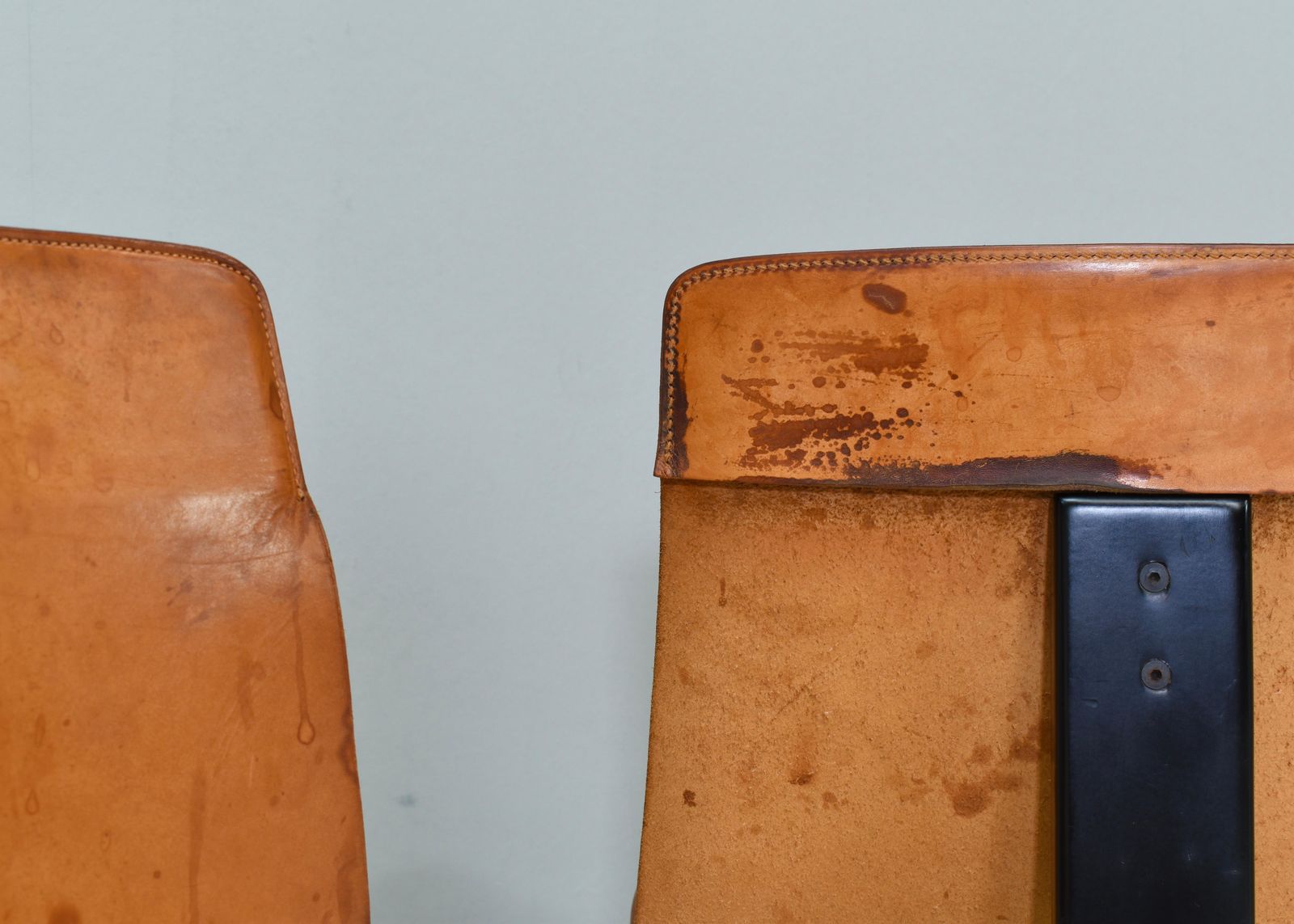 photo buy Set Of 4 Mangiarotti For Skipper ‘Tre 3’ Dining Chairs In Cognac Leather   1978