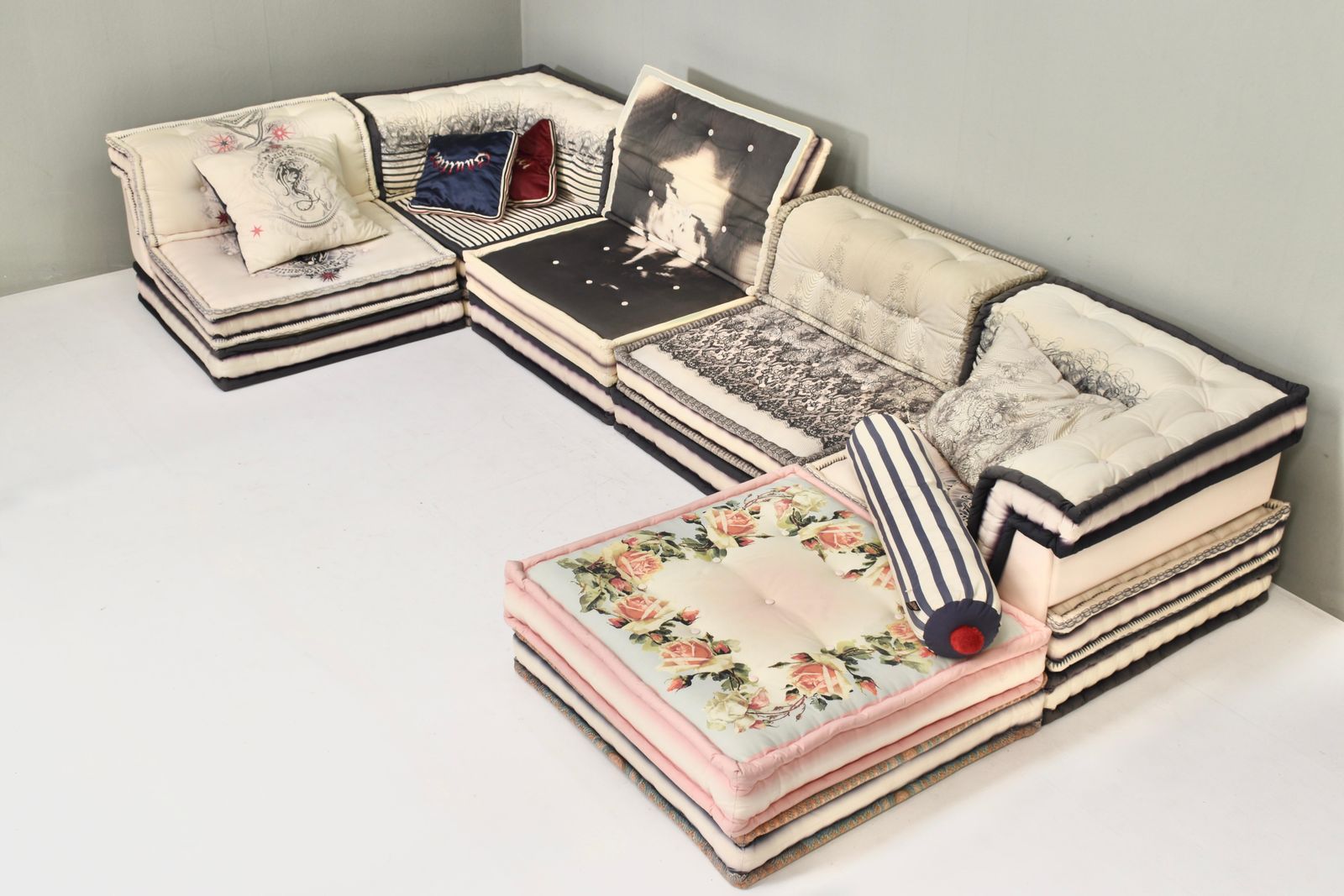 Exclusive Jean Paul Gaultier Edition Mah Jong Sofa By Roche Bobois   France photo for sale