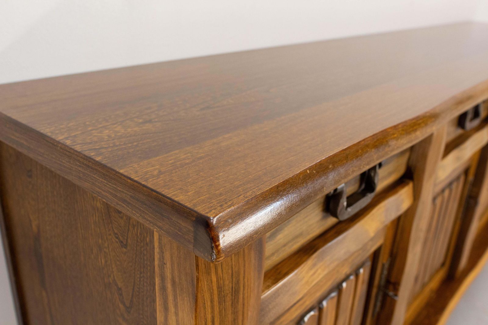 3372.0 French Large Elm Buffet Four Doors Olavi Hanninen & Aranjou, Circa 1970 photo