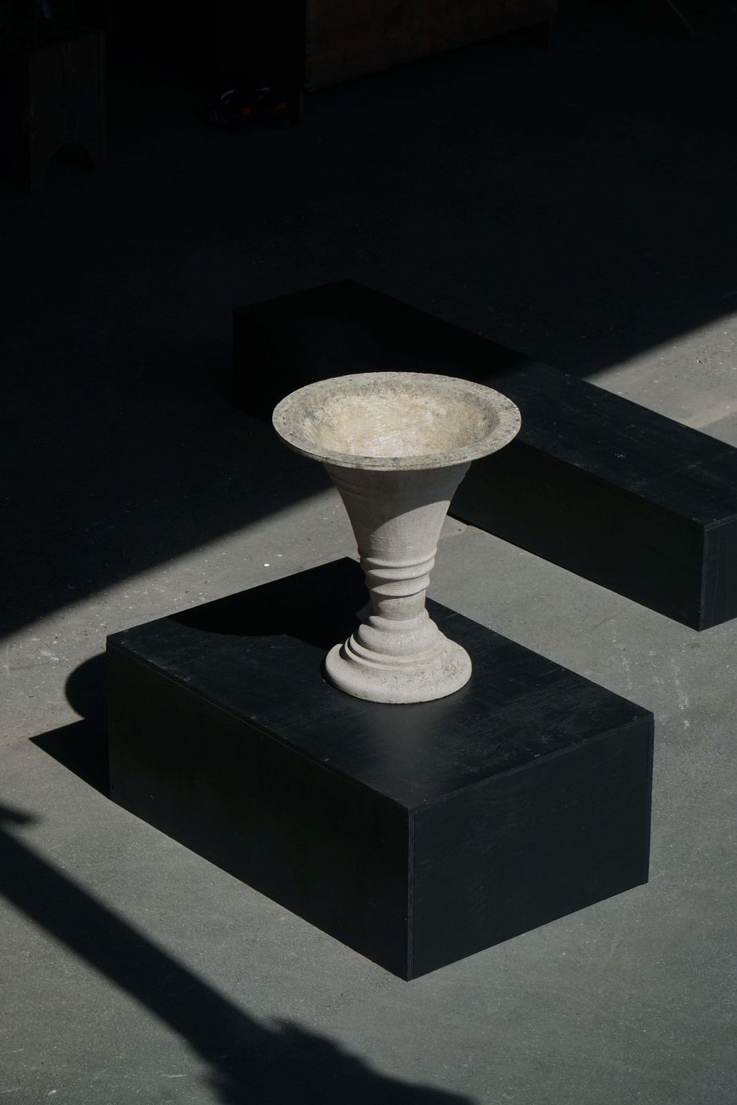 Cast Concrete Urn / Garden Planter, Mid 20th Century, Scandinavia, 1970s photo Garden Decor
