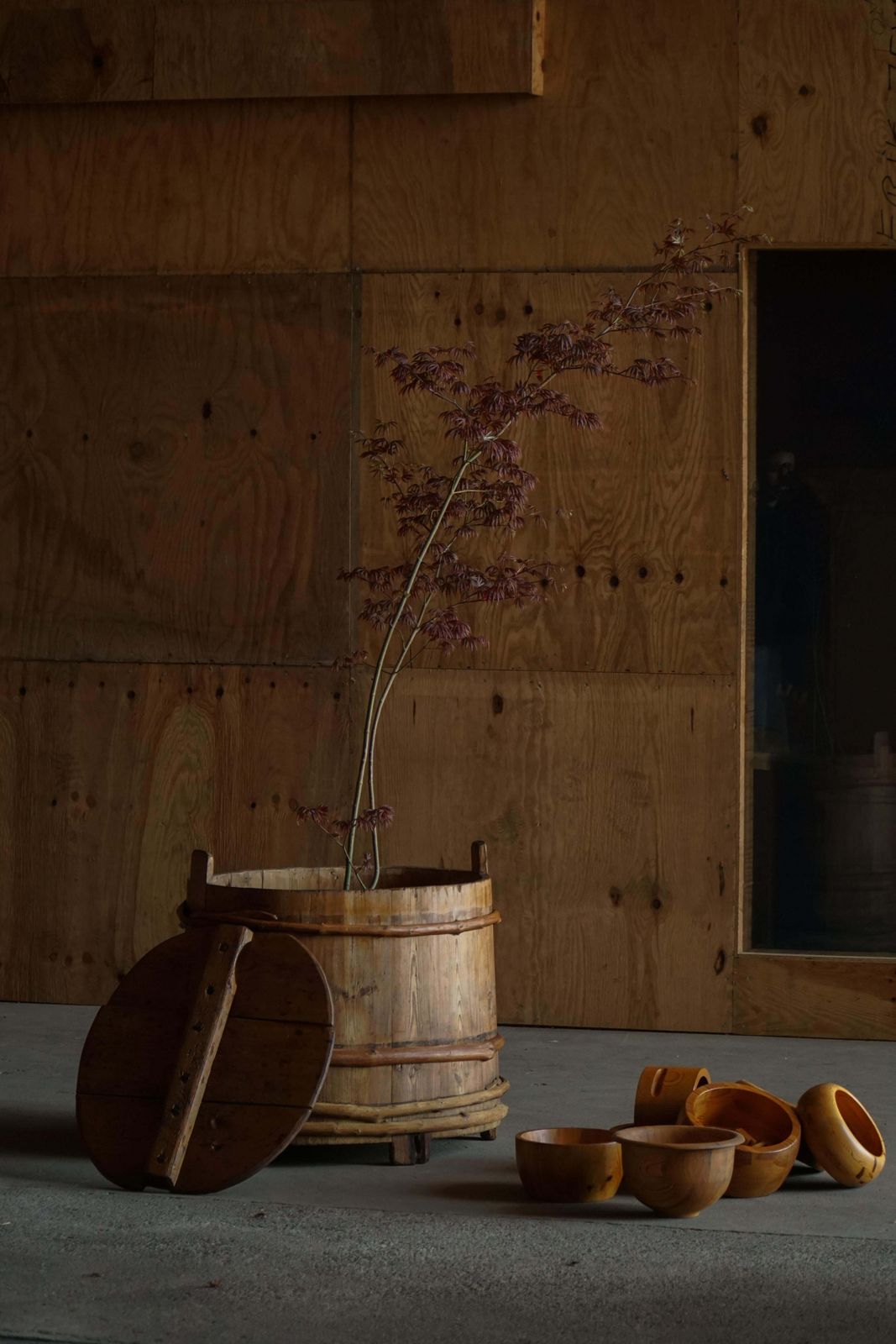photo vinterior Scandivanvian Decorative Wooden Planter / Storage Vessel, Wabi Sabi, 1950s
