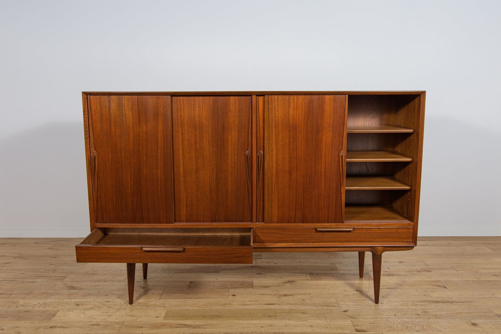 3223.0 Mid Century Model 13 Sideboard In Teak By G. Omann For Omann Jun, Denmark, 1960s photo