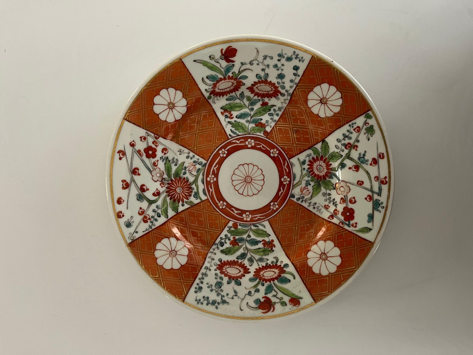 First Period Worcester Bord van DR. Wall, Porselein, Scarlet Japan Ptn, ca. 1770 photo furniture