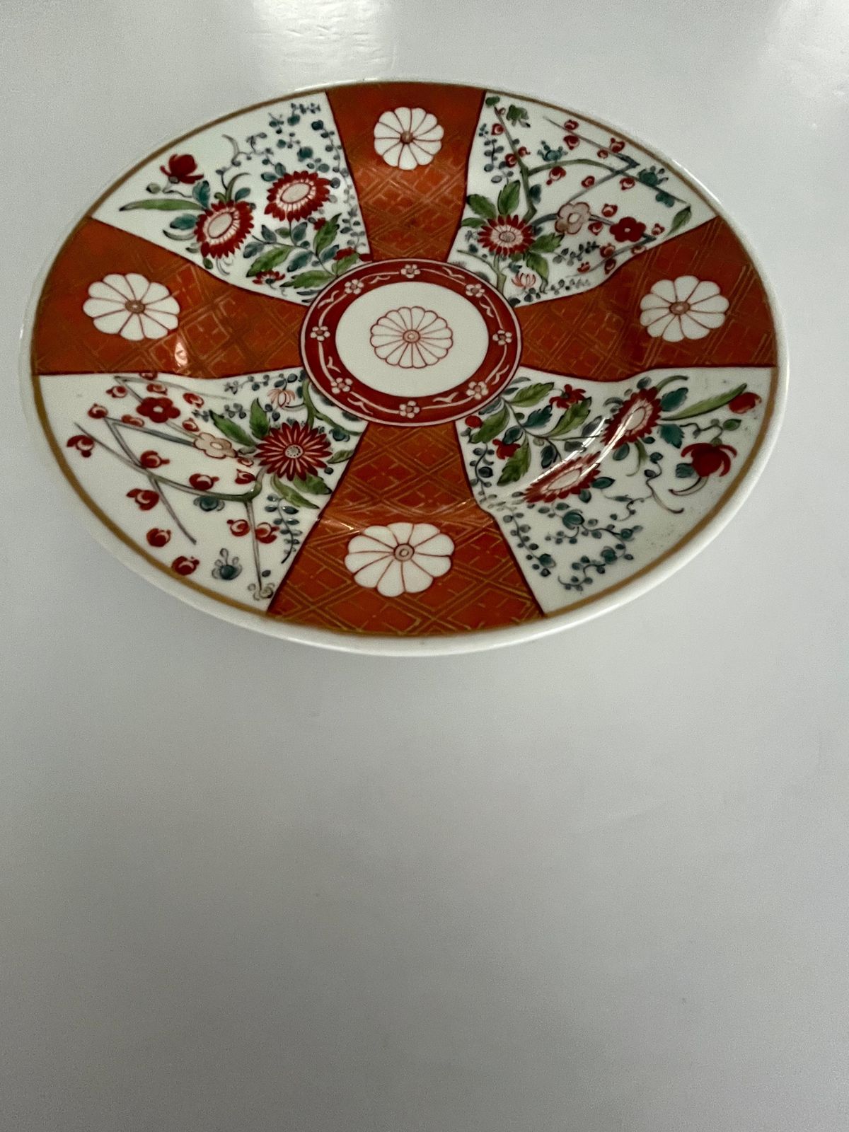 First Period Worcester Bord van DR. Wall, Porselein, Scarlet Japan Ptn, ca. 1770 photo buy