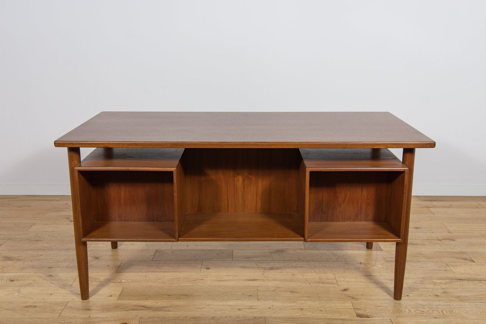photo for sale Mid Century Freestanding Teak Desk By Arne Vodder For Sibast, 1960s