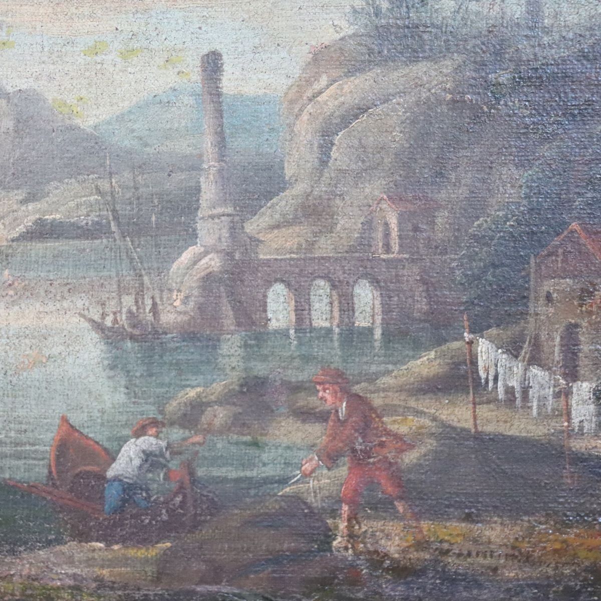 photo furniture Coastal Landscape, 18th Century, Oil Painting On Canvas