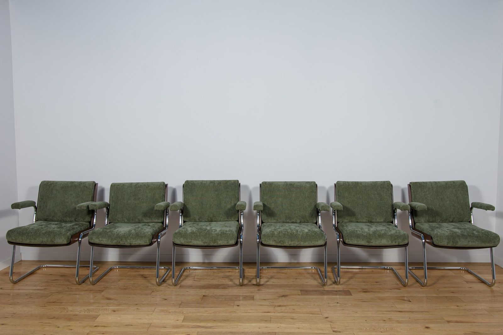 Chrome And Teak Chairs From Gordon Russell, United Knigdom, 1970s, Set Of 6 photo for sale