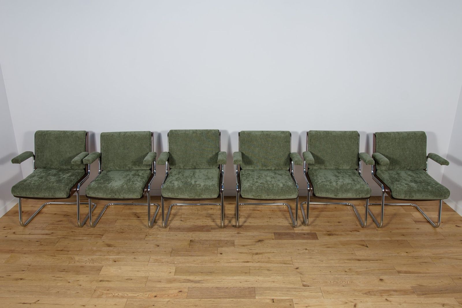 Chrome And Teak Chairs From Gordon Russell, United Knigdom, 1970s, Set Of 6 photo Furniture