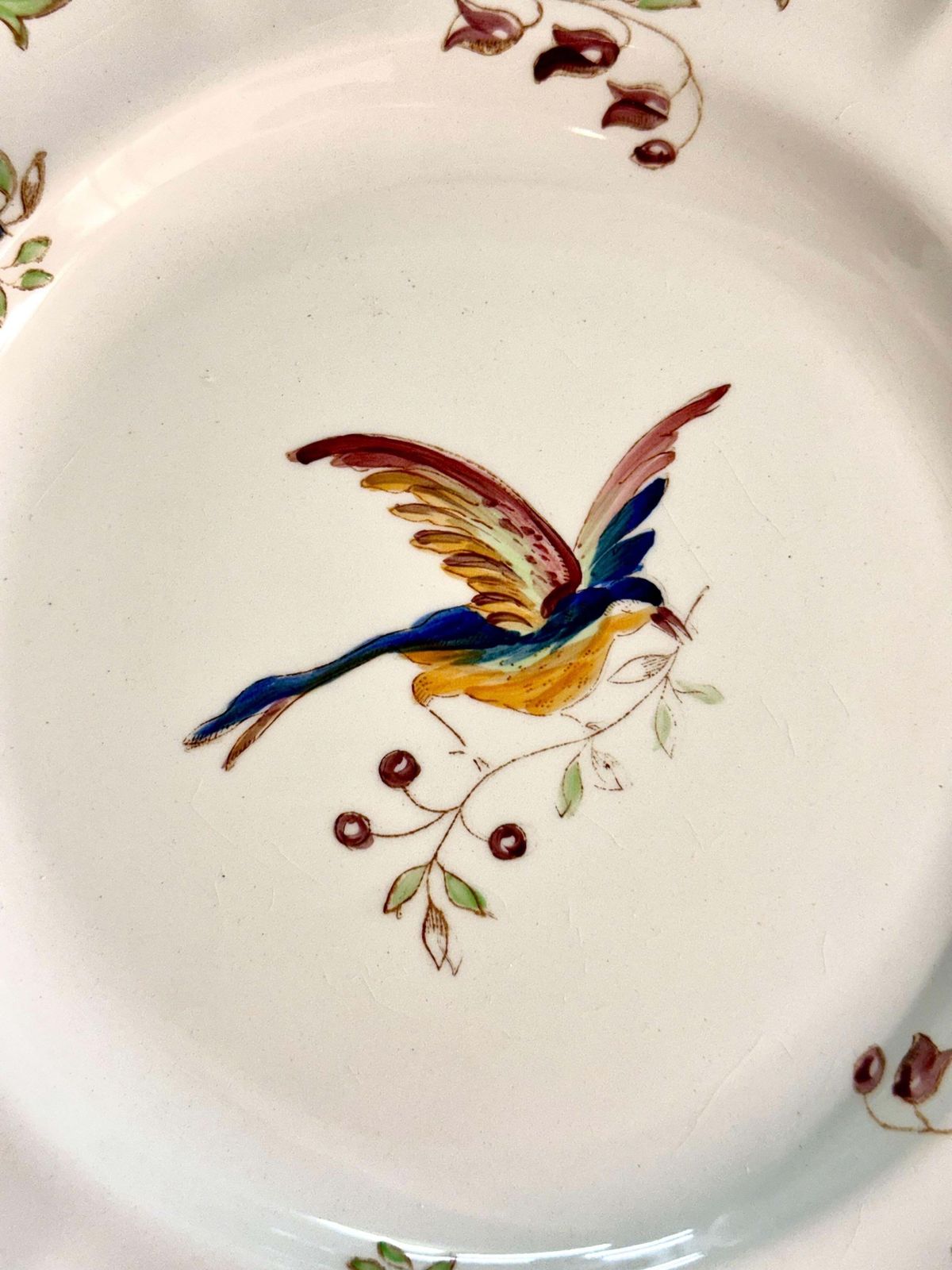 Home Decor 46 Pieces French Faience Dinner Service, "Cléry" By Moustiers photo
