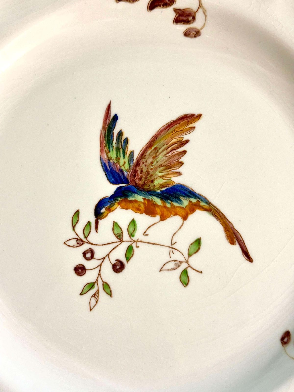 Set Of 12 Moustiers "Cléry" Hand Painted Faience Plates photo furniture