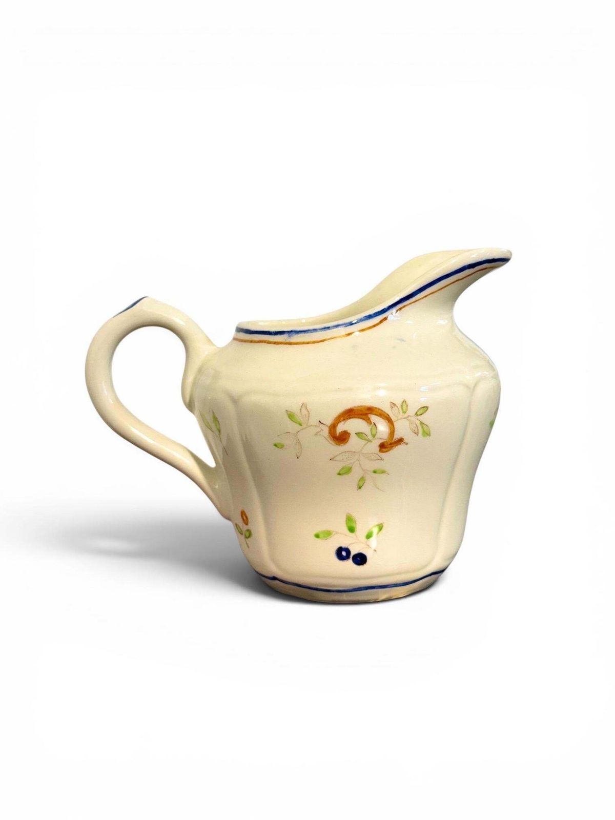 Home Decor Moustiers " Cléry ", French Faience Hand Painted Tea / Coffee Service, 27 Pieces photo