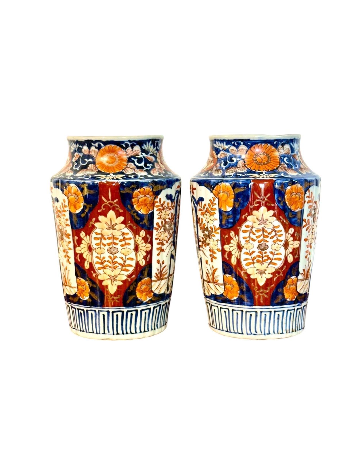 Pair Of 19th Century Japanese Imari Porcelain Vases photo Home Decor