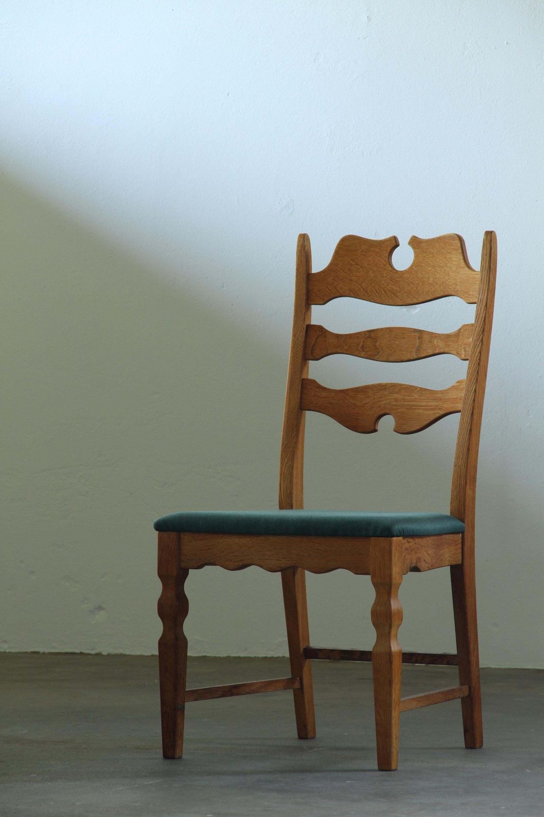 Vintage Set Of Razorblade Dining Chairs High Back, Henning Kjærnulf Denmark 60s photo for sale