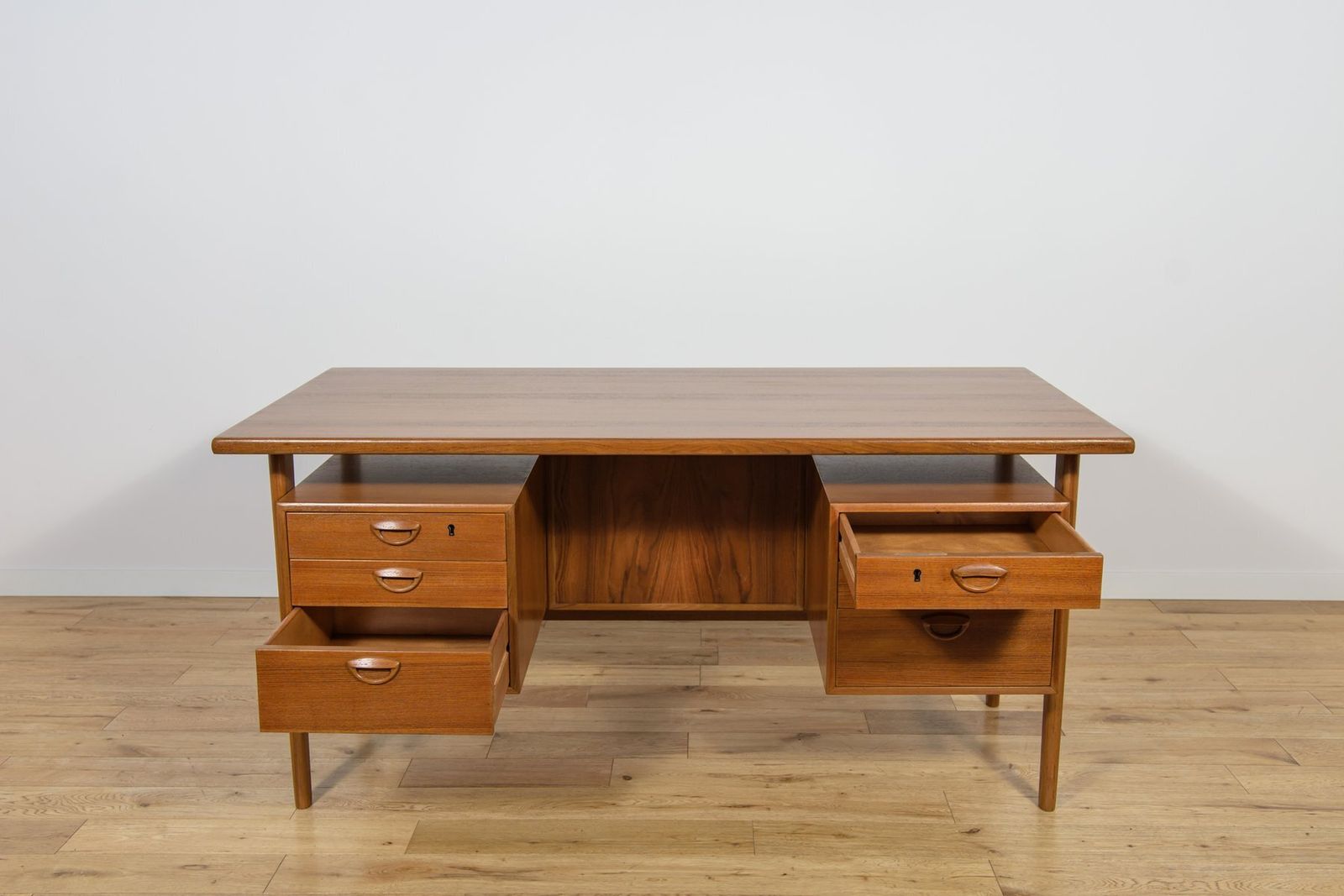 photo furniture Mid Century Modern Freestanding Teak Desk By Kai Kristiansen For Feldballes Møbelfabrik, 1960s