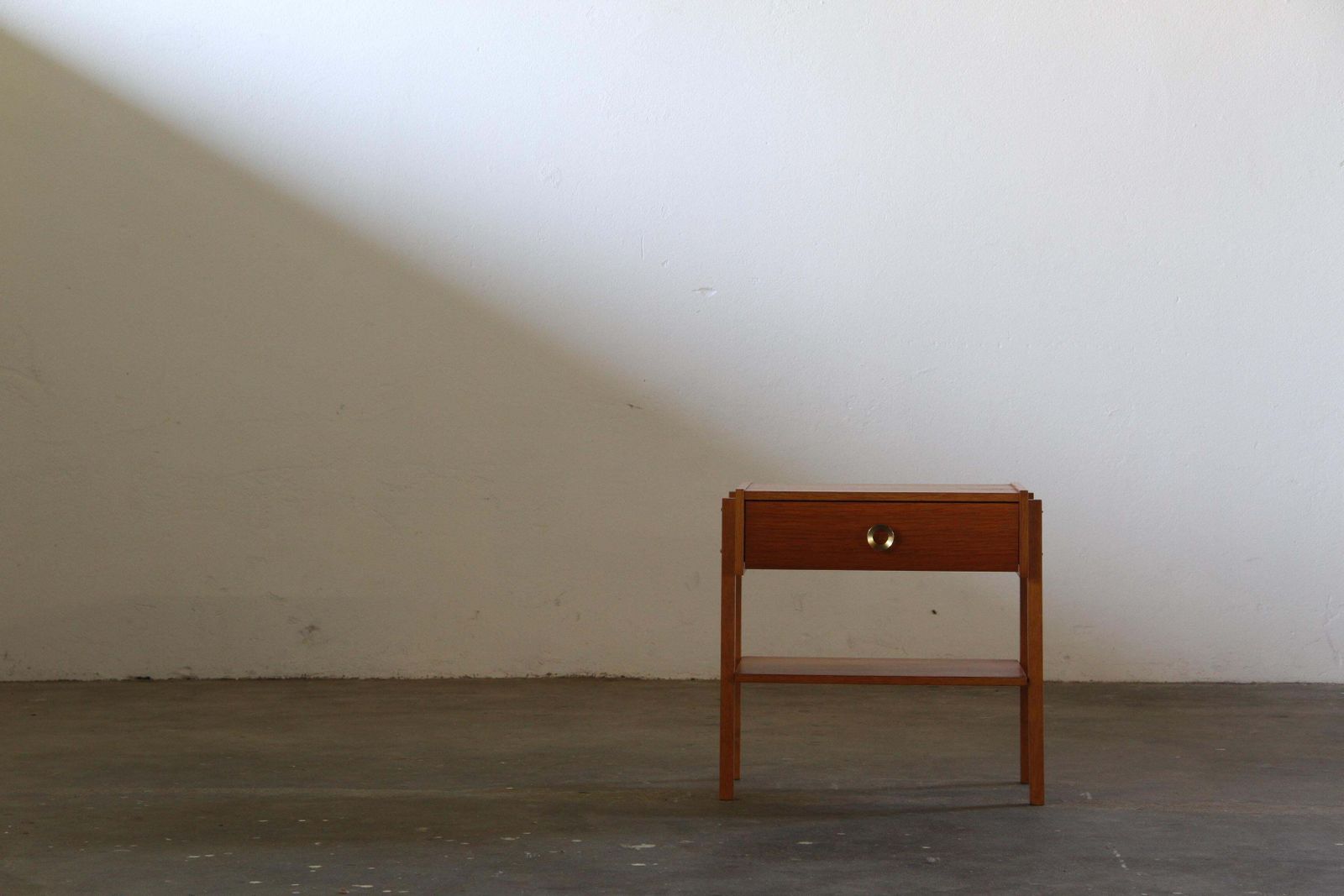 Vintage Danish 1970s Mid Century Oak Bedside Table Night Stand photo vintage