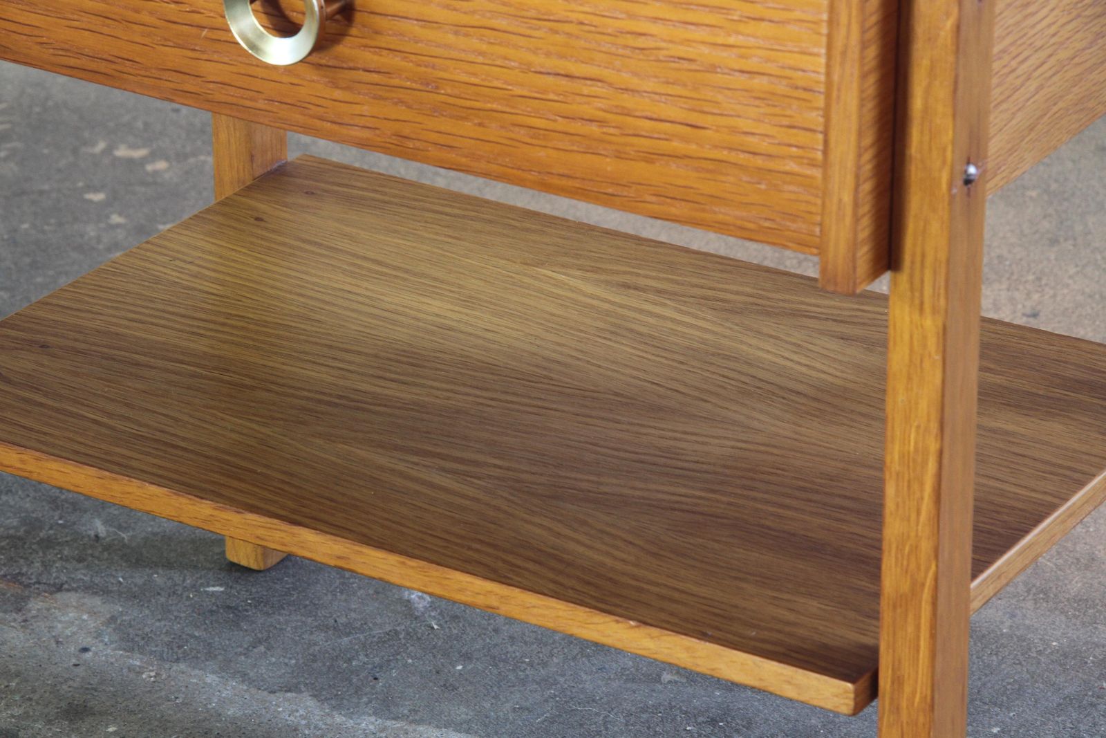 photo vinterior Vintage Danish 1970s Mid Century Oak Bedside Table Night Stand