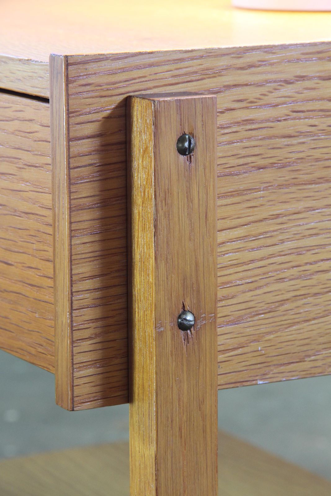 photo buy Vintage Danish 1970s Mid Century Oak Bedside Table Night Stand