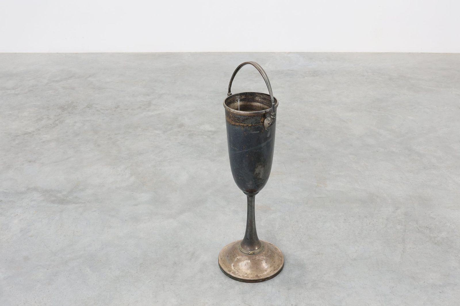 1619.0 Art Deco Silvered Copper Champagne Bucket, France, 1910s photo