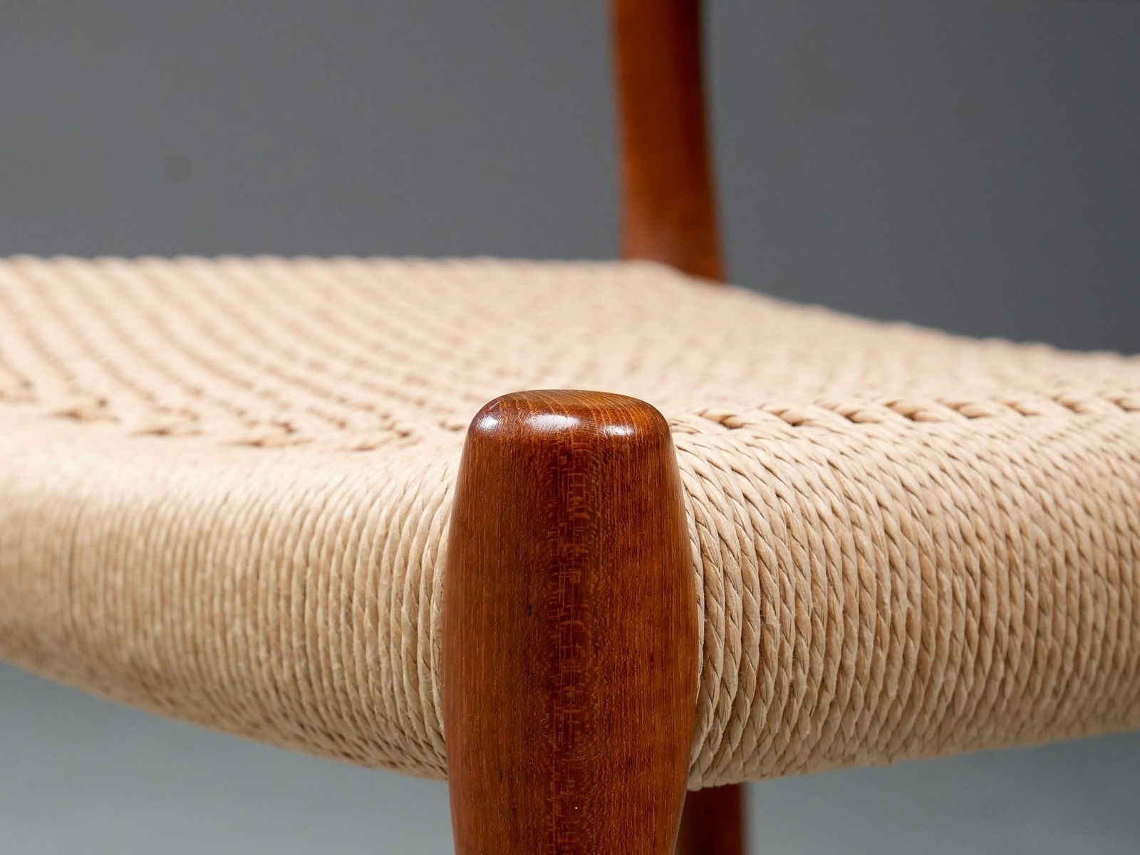 Set Of 4 Niels Otto Møller Dining Chairs In Teak And Papercord, Denmark, 1960's photo 4175.0