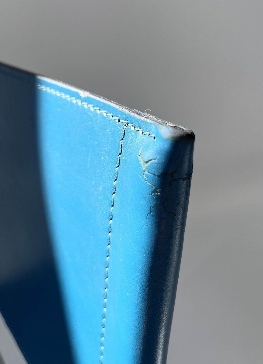 Ballerina Chair In Teal Coloured Full Grain Leather By Herbert Ohl For Matteo Grassi, 1990s photo 580.0
