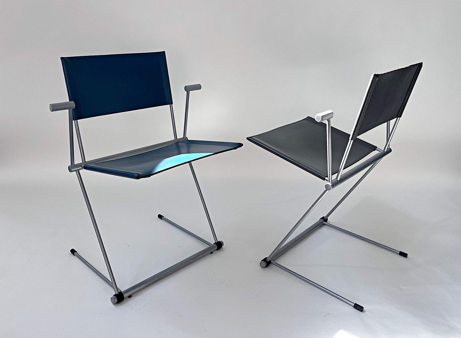 580.0 Ballerina Chair In Teal Coloured Full Grain Leather By Herbert Ohl For Matteo Grassi, 1990s photo