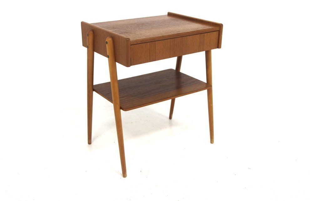 Teak Bedside Table From Ab Carlströms, Sweden, 1960s