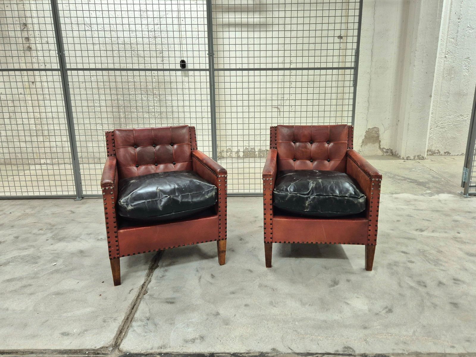 Club Chairs, In Leather, Style/Attr. To Otto Schultz, Sweden 1930/40s photo for sale