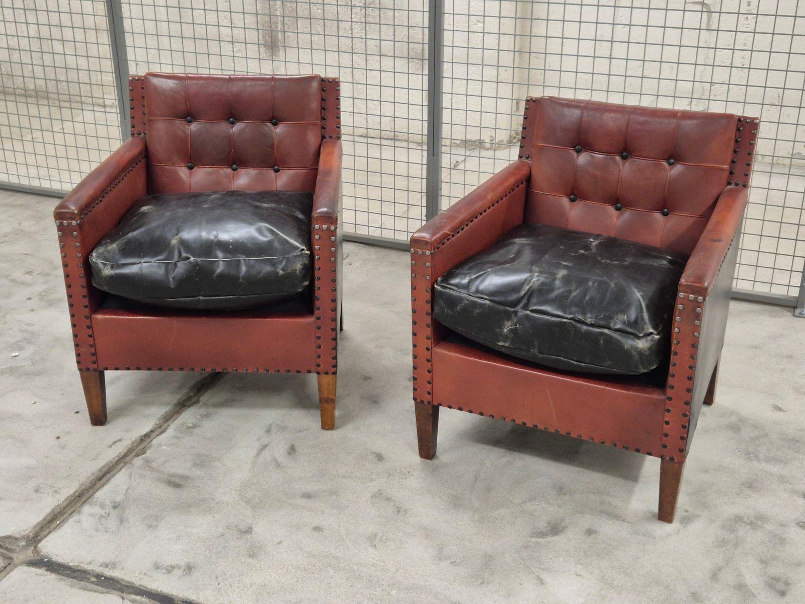 Club Chairs, In Leather, Style/Attr. To Otto Schultz, Sweden 1930/40s photo 3116.0