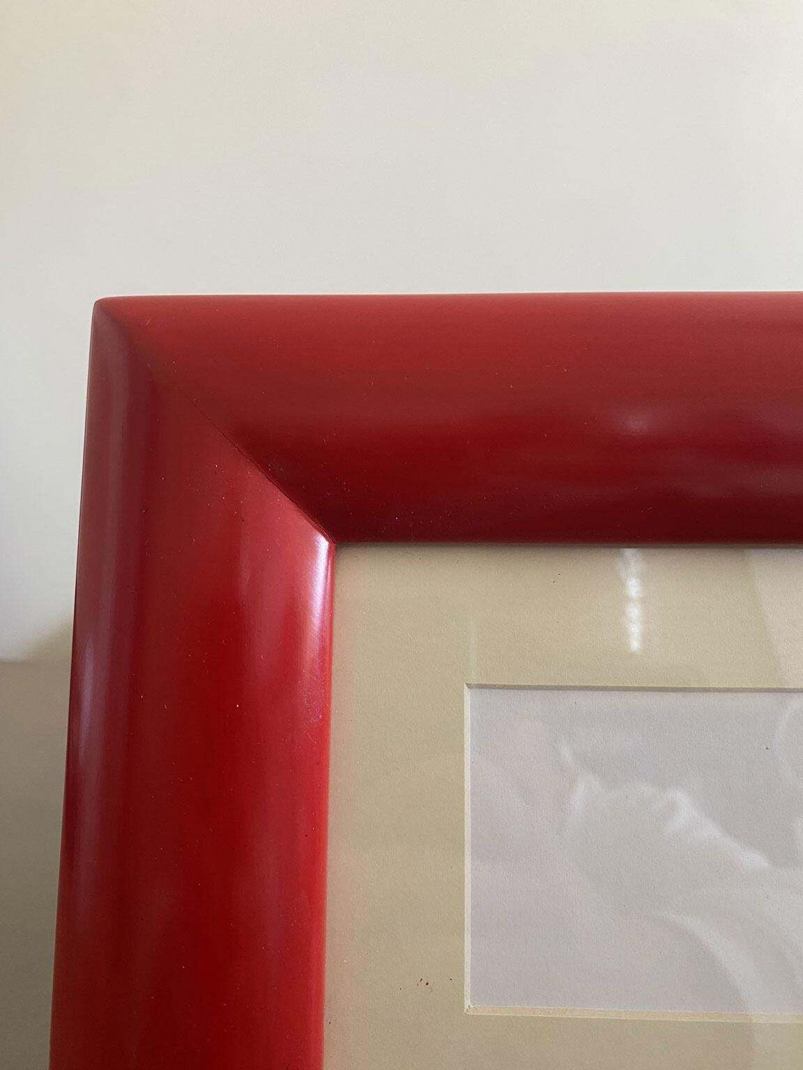 Italy Rectangular Red Lacquered Table Picture Frame photo furniture