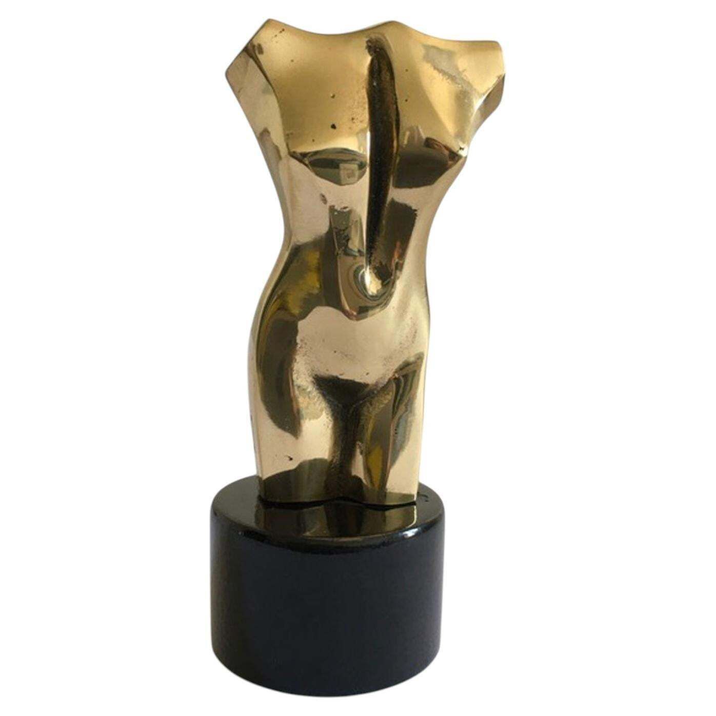 Buste féminin nu en bronze, multiple, fin du XXe siècle, Italie, années 1980, par Nanut