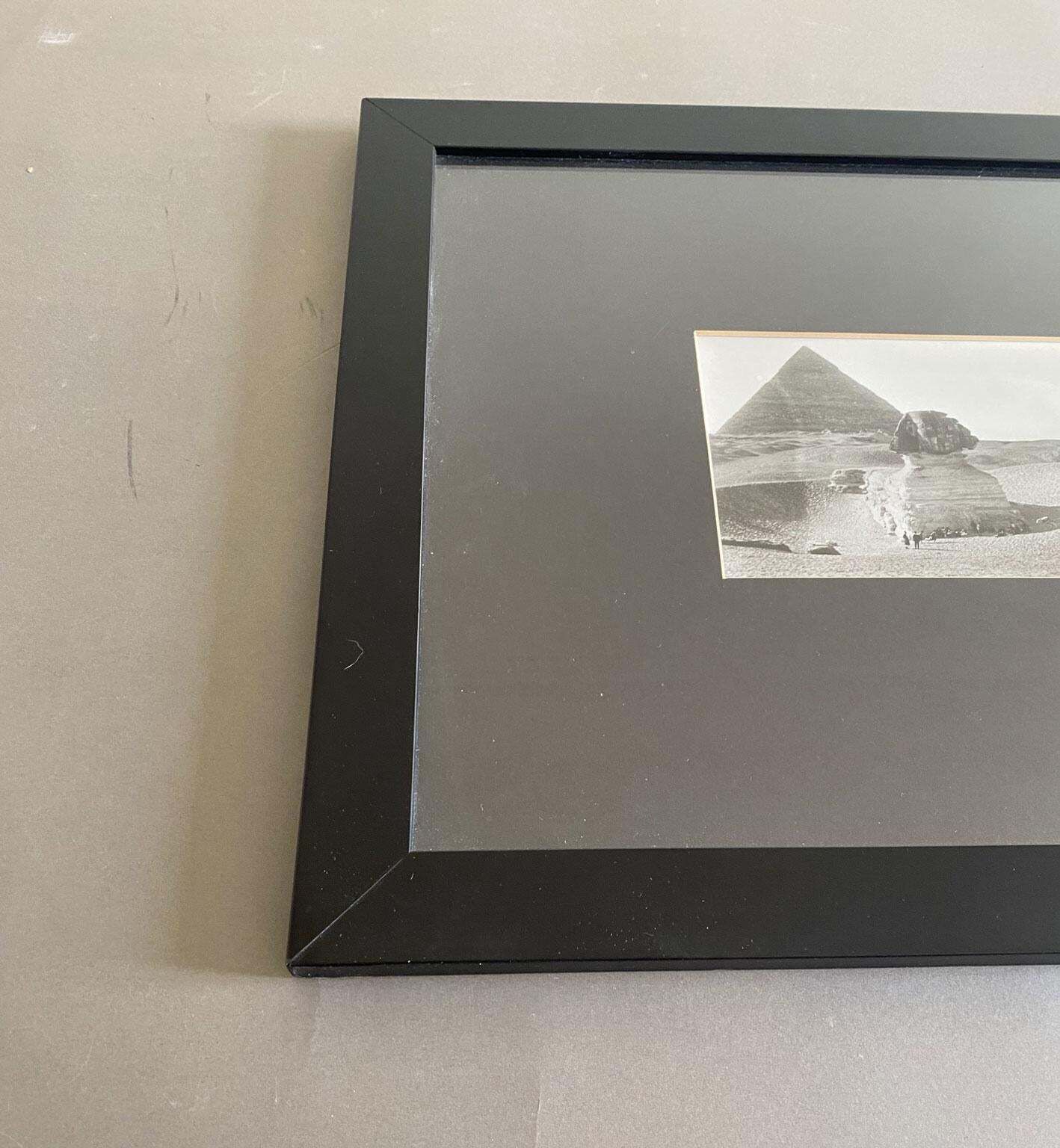 Égypte 1950, photographies sur papier en noir et blanc, désert du Sahara avec sphinx et pyramides photo buy