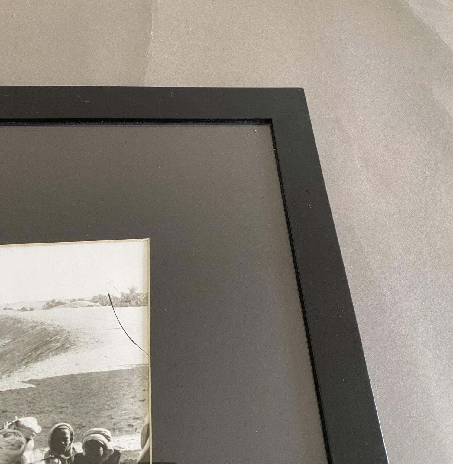 Egypte 1950, zwart-witfoto's van de Saharawoestijn in hedendaagse lijst photo Kunst