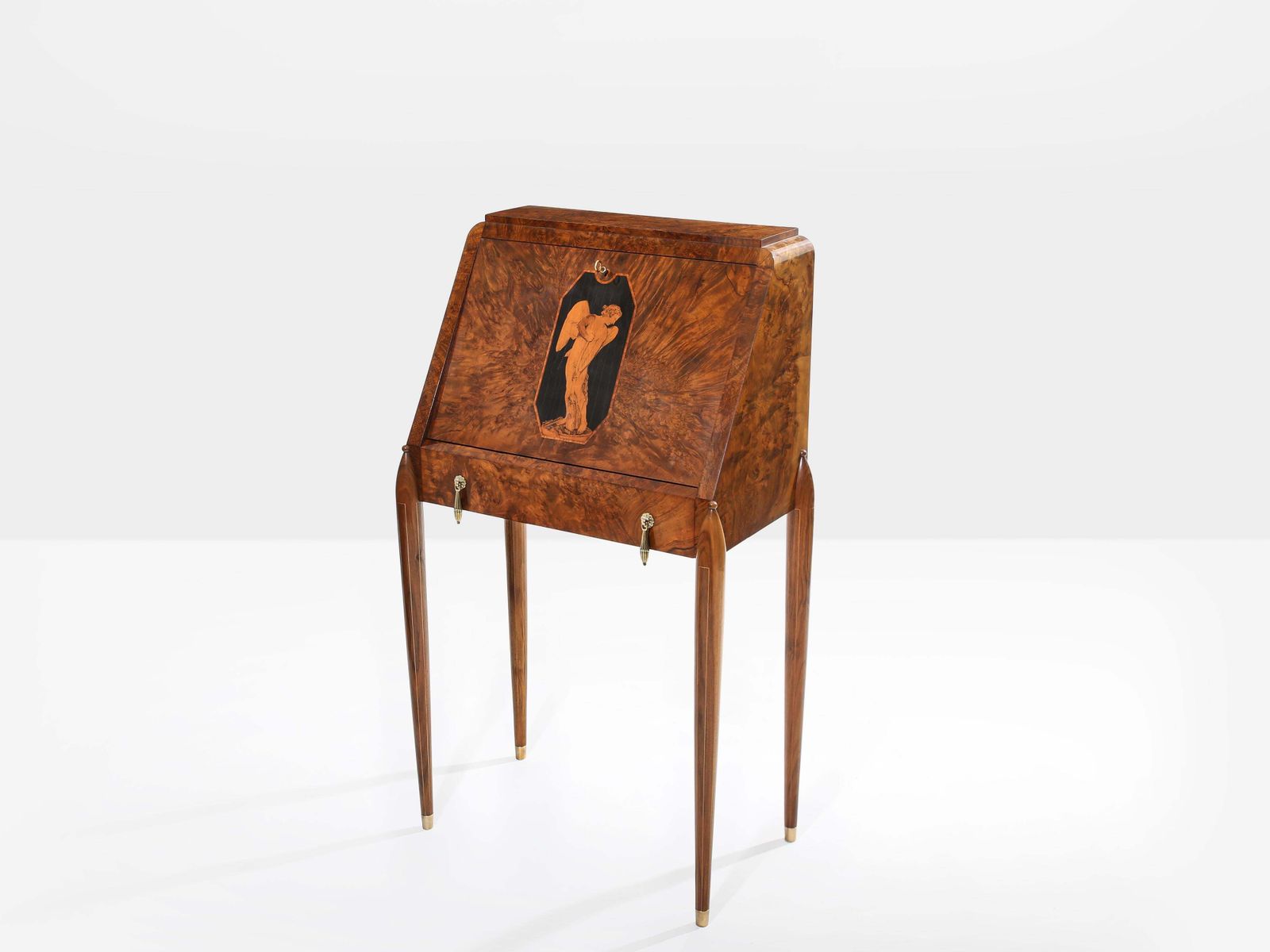 Secrétaire cabinet attribué à Paul Iribe, en ronce d'amboine, vers 1920 photo furniture