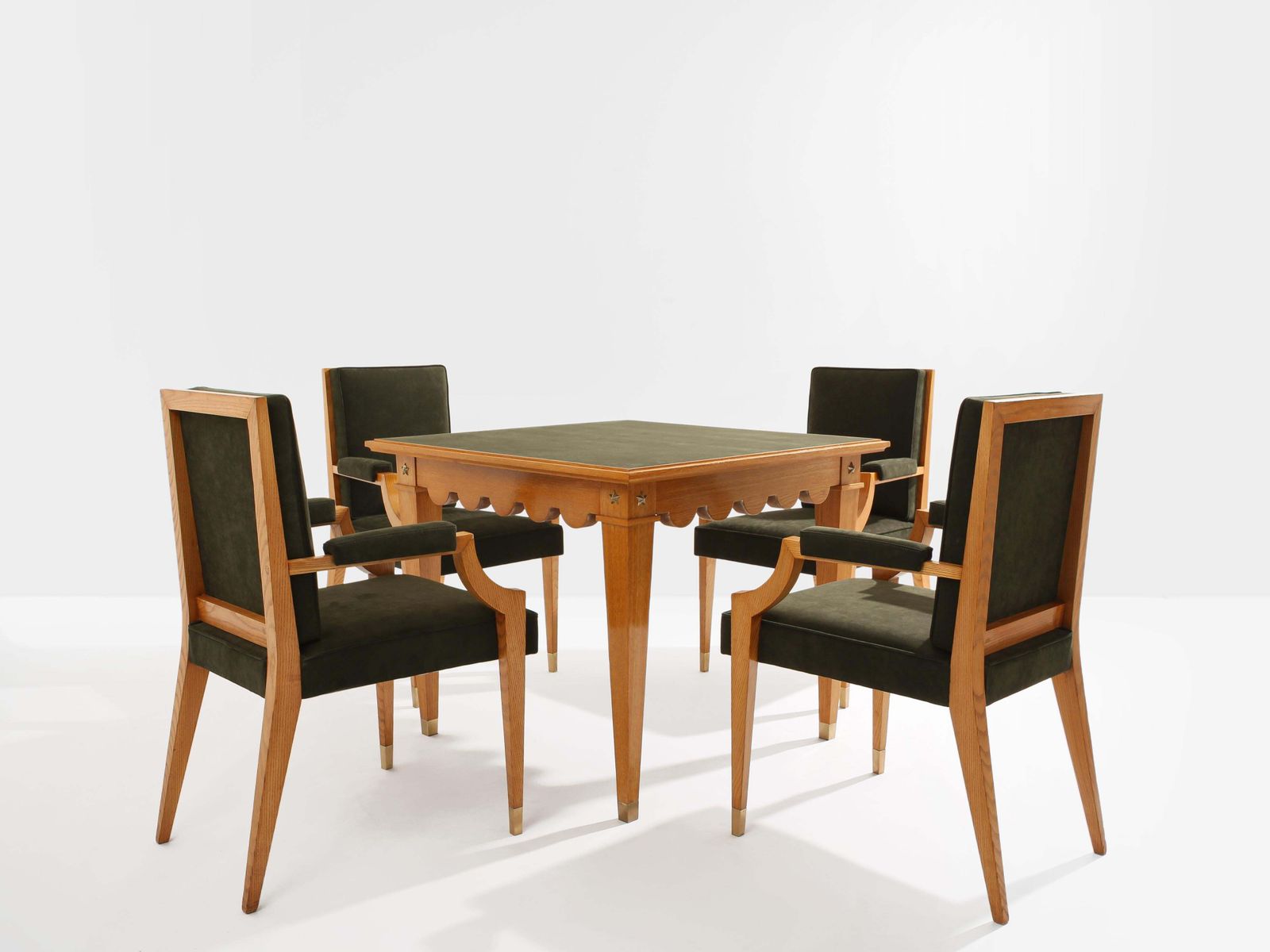 photo vinterior André Arbus Set Of Four Ash Wood Neoclassical Armchairs 1940s