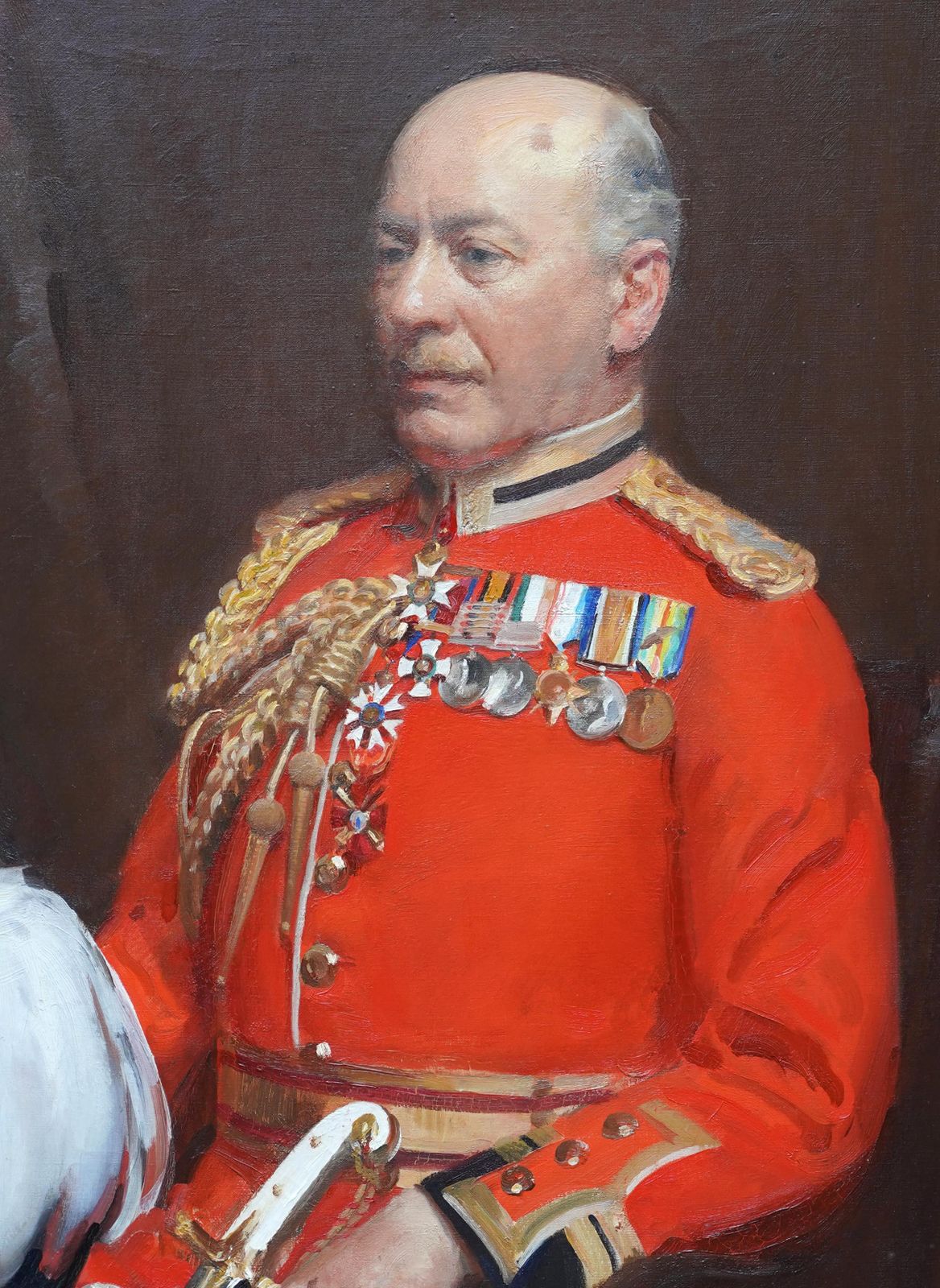 Portrait Of A British Army General In Uniform   British Exh. Art Oil Painting photo for sale