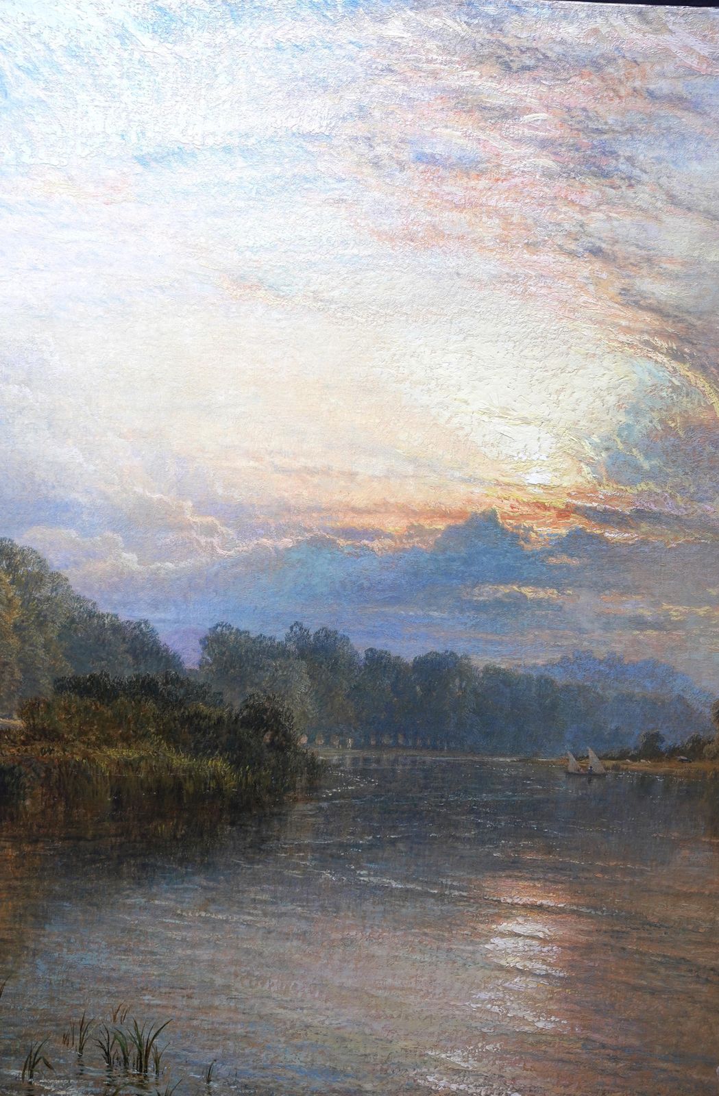 Evening On Banks Of River Trent Wilford Nr Nottingham Landscape Oil Painting photo buy