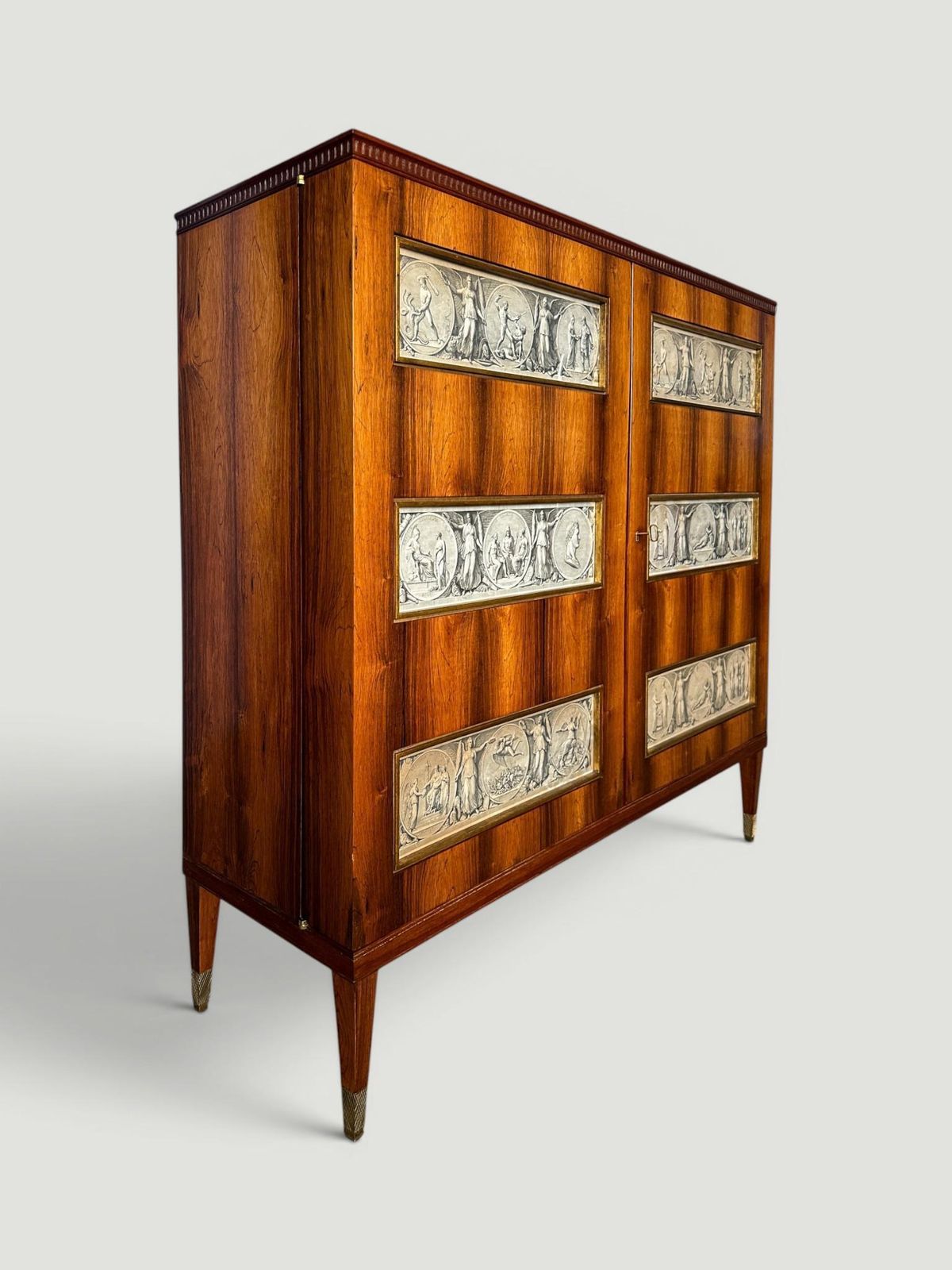 Italian Mid Century Sideboard Or Cabinet Bar Designed By Paolo Buffa, 1950s photo vinterior