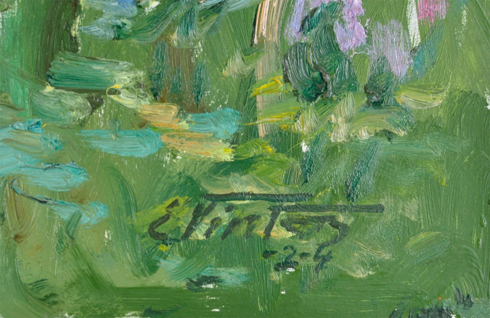 Landscape. 2004. By Edgars Vinters. Oil On Cardboard. 70x92 Cm photo furniture