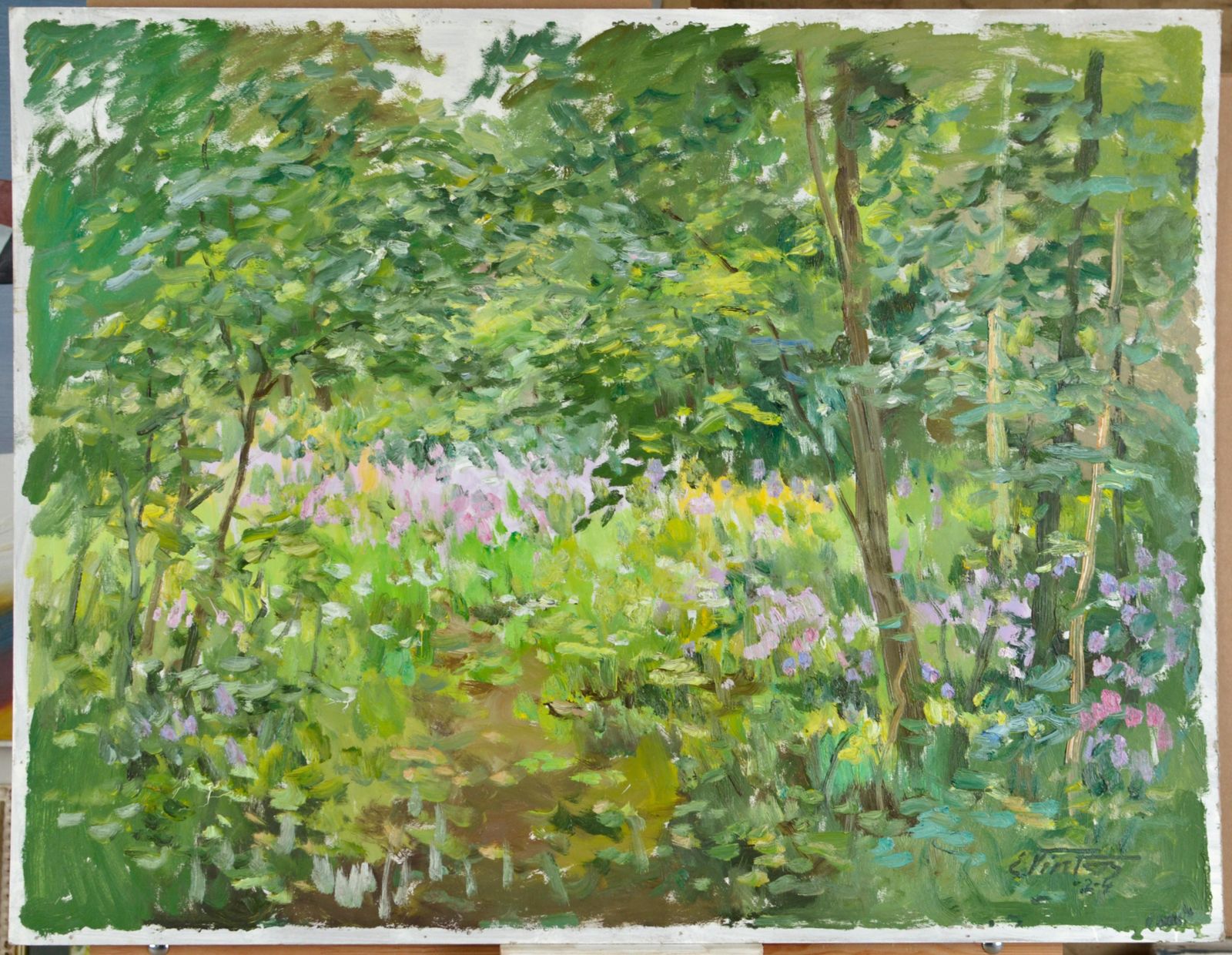 Landscape. 2004. By Edgars Vinters. Oil On Cardboard. 70x92 Cm photo for sale
