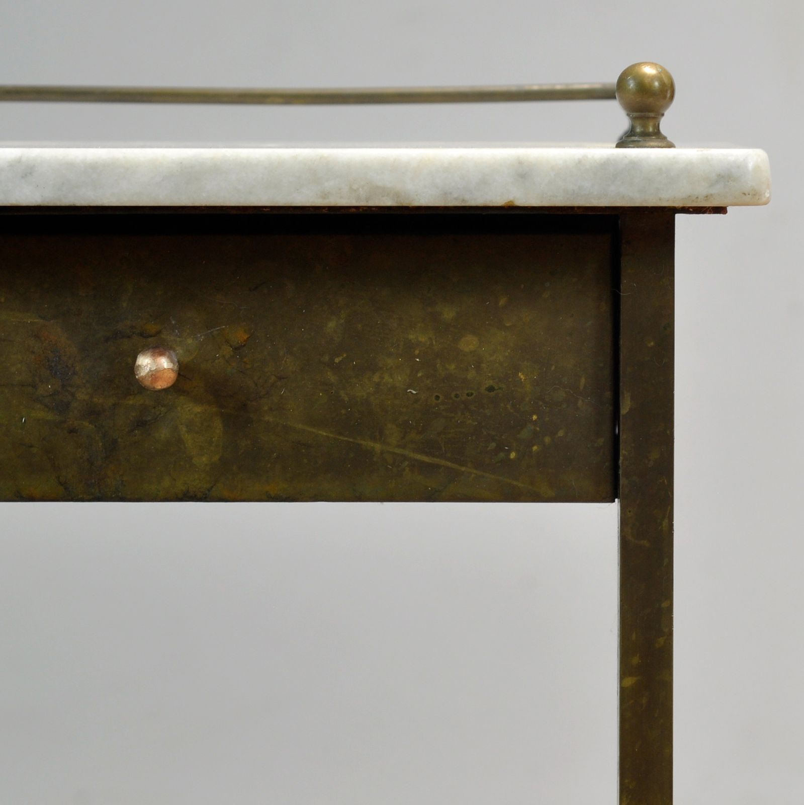 photo furniture Brass Bedside Table, Circa 1900