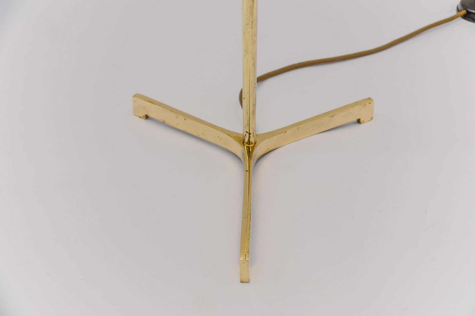 photo buy Mid Century Modern Floor Lamp In Brass And Teak From Temde, 1960s Switzerland