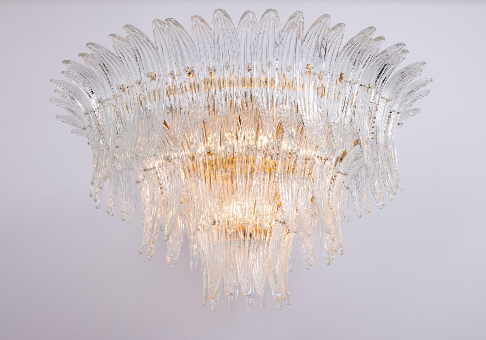 Grote Palmette Murano plafondlamp, Italië, jaren 1970 photo furniture
