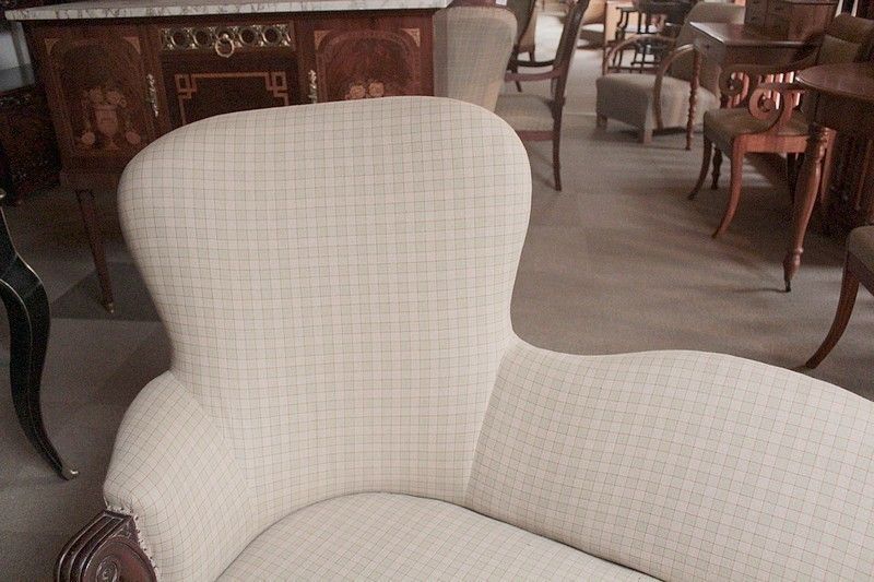 Restoration Sofa Mahogany 19th photo for sale