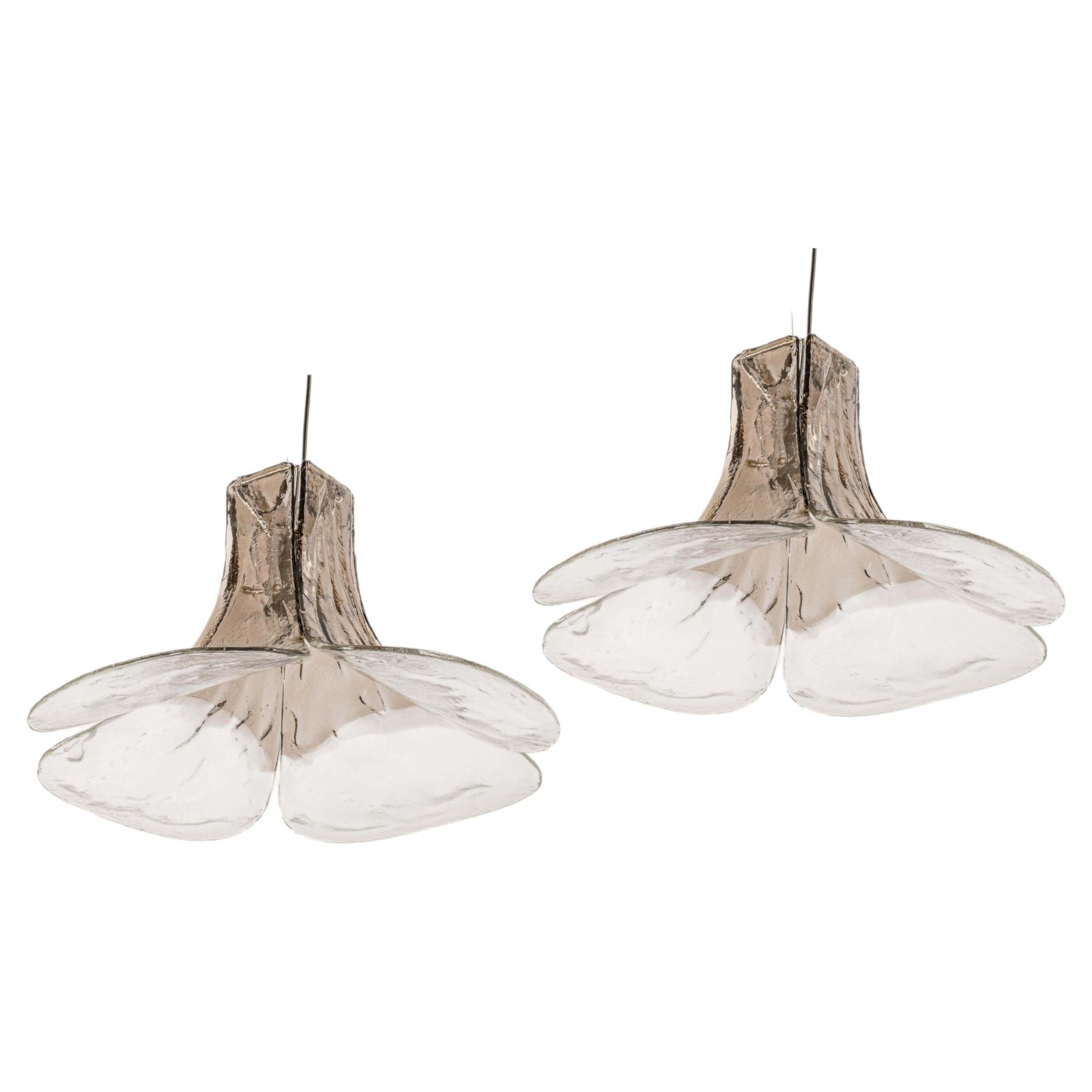 1 Of 2 Stunning Murano Pendant Light Designed By Carlo Nason For Kalmar, 1970s