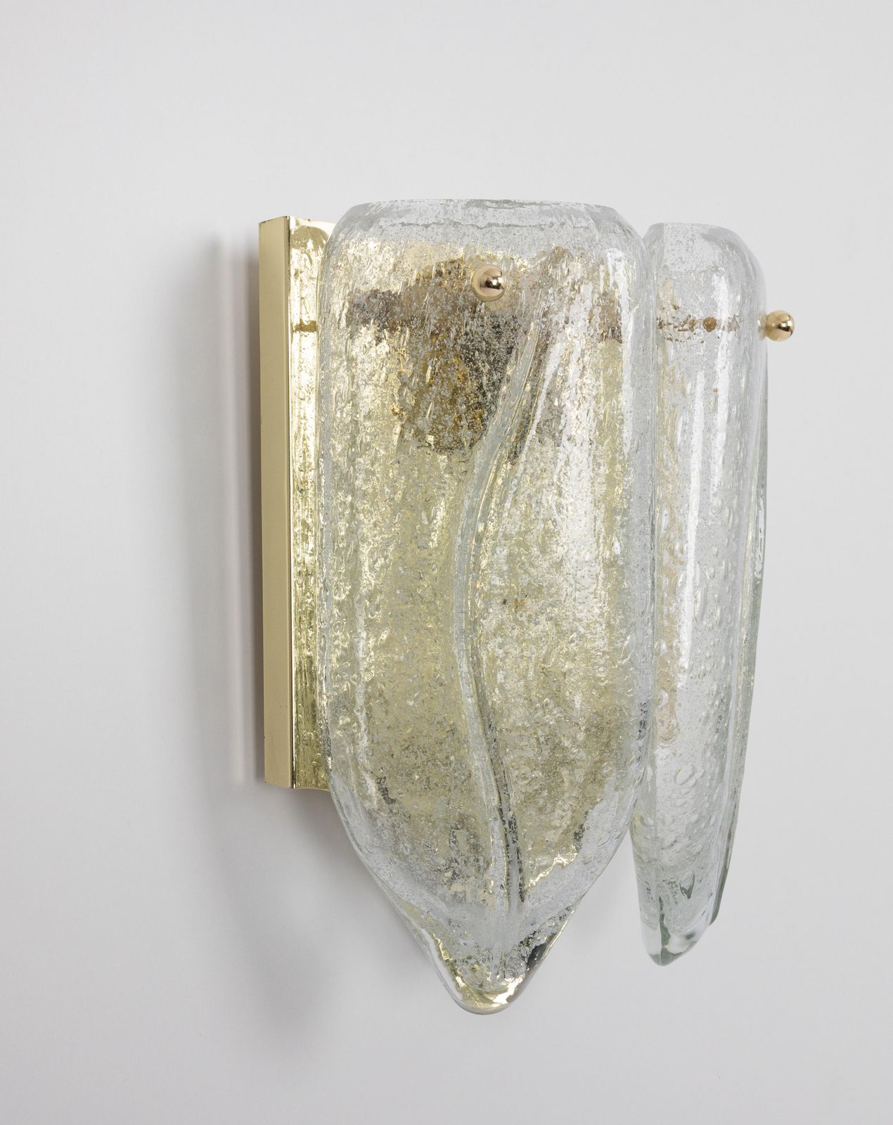 1 van 4 messing wandlampen met Murano-glas van Doria, Duitsland, 1960 photo vinterior