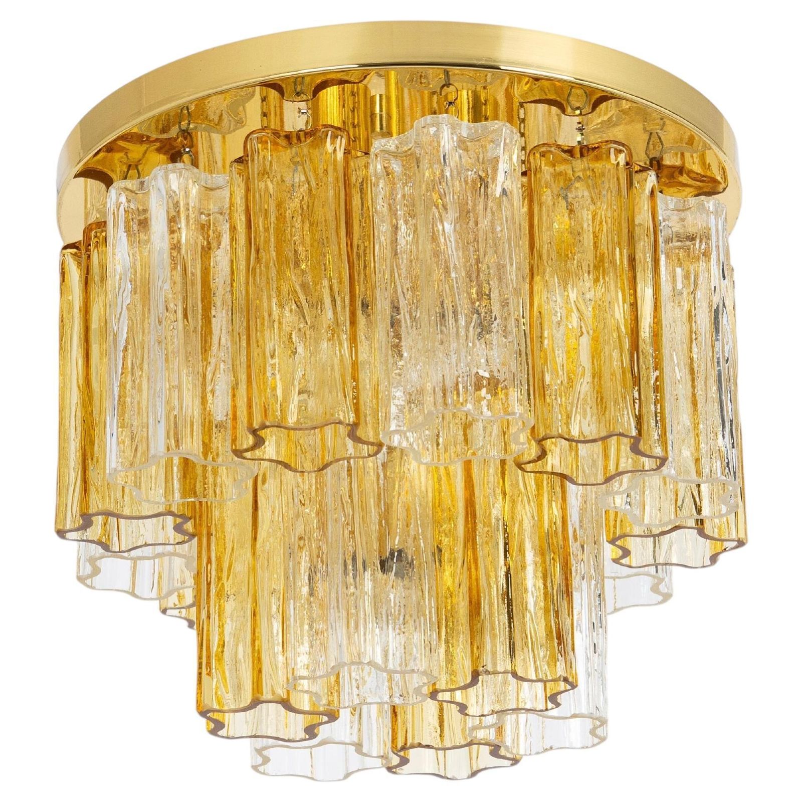 1 van 2 Petite Tronchi plafondlamp van Muranoglas – Kalmar, Oostenrijk, jaren 1960