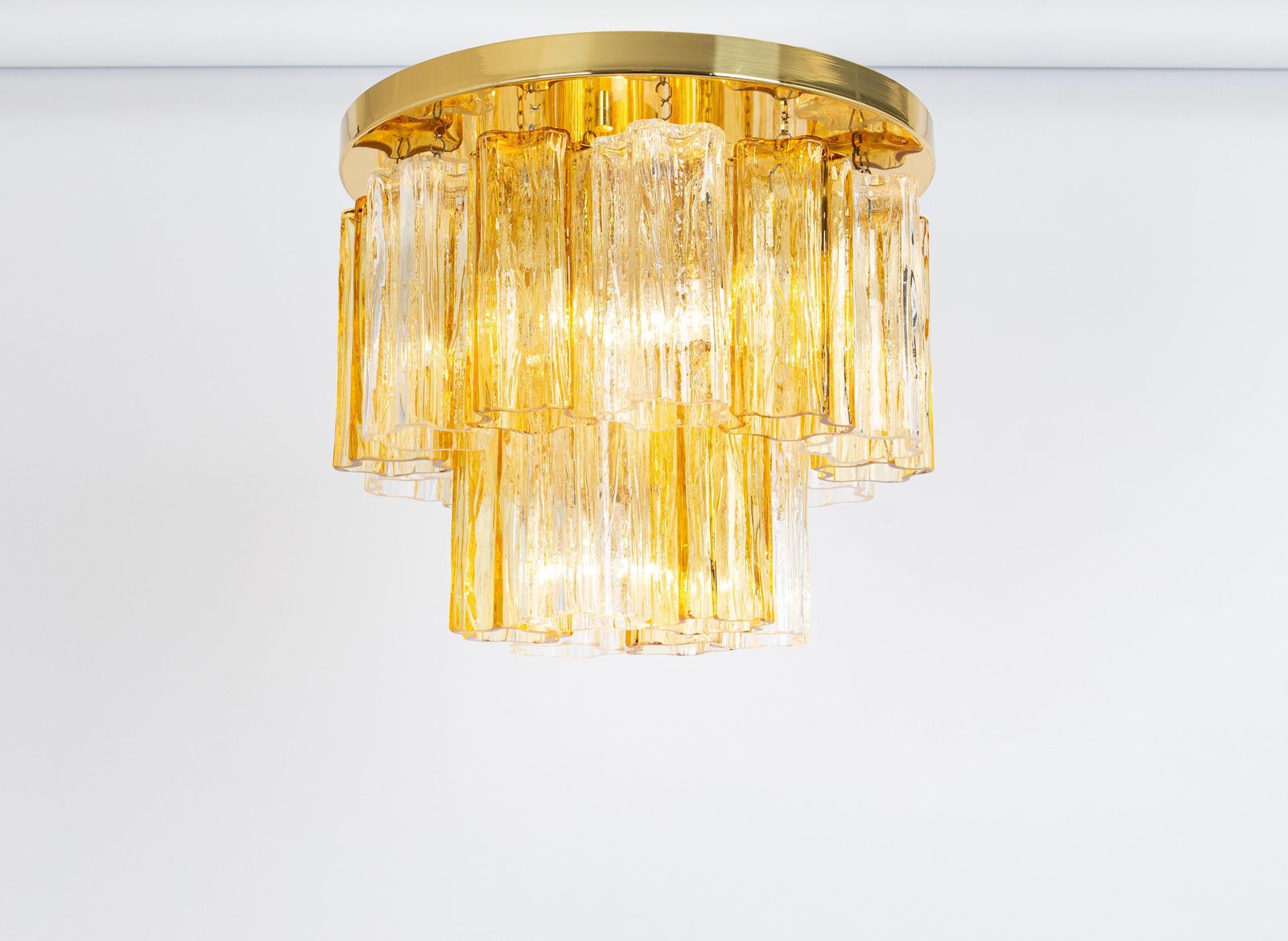 1 van 2 Petite Tronchi plafondlamp van Muranoglas – Kalmar, Oostenrijk, jaren 1960 photo for sale