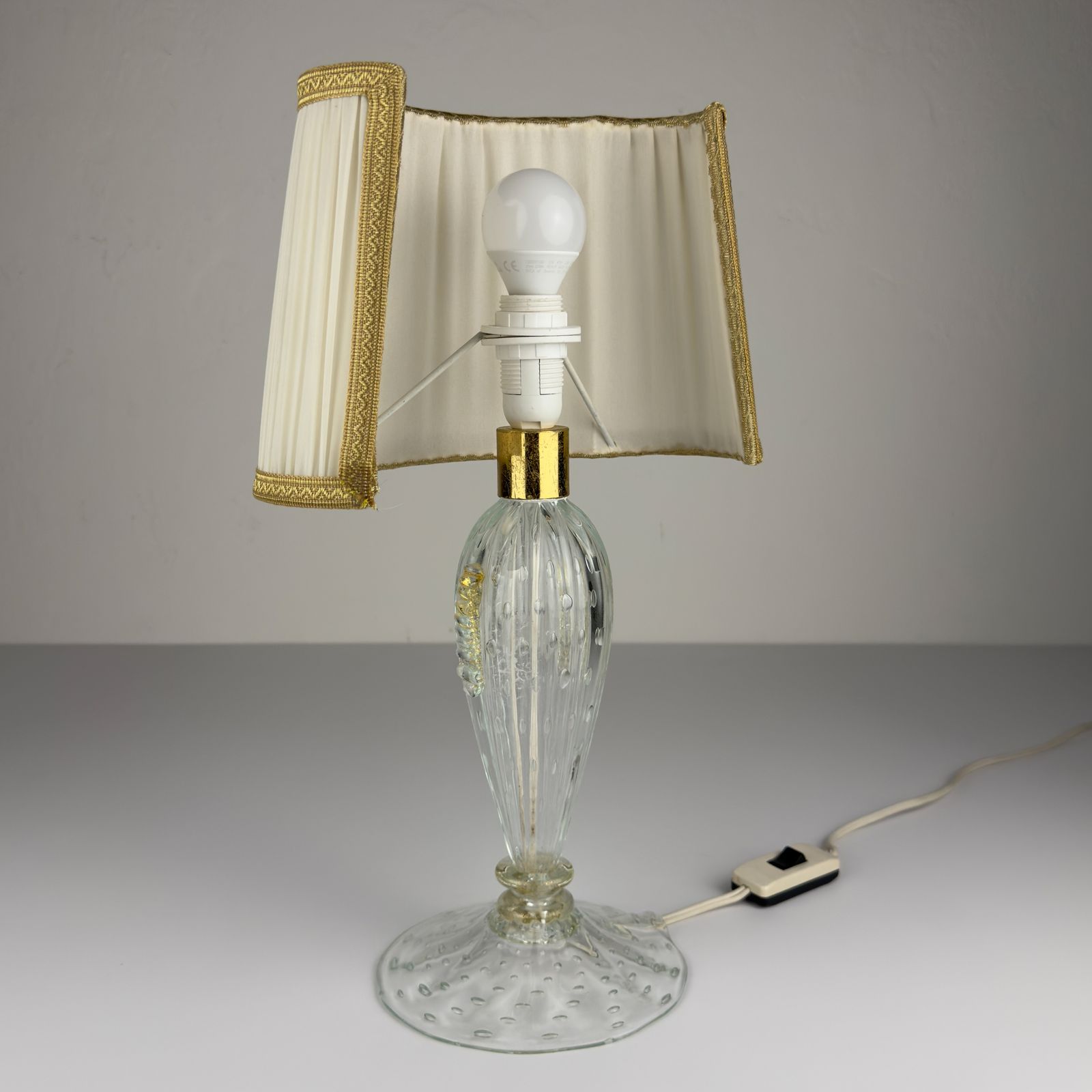photo buy Original Murano Glass Table Lamp By Barovier And Toso, Italy 1980s