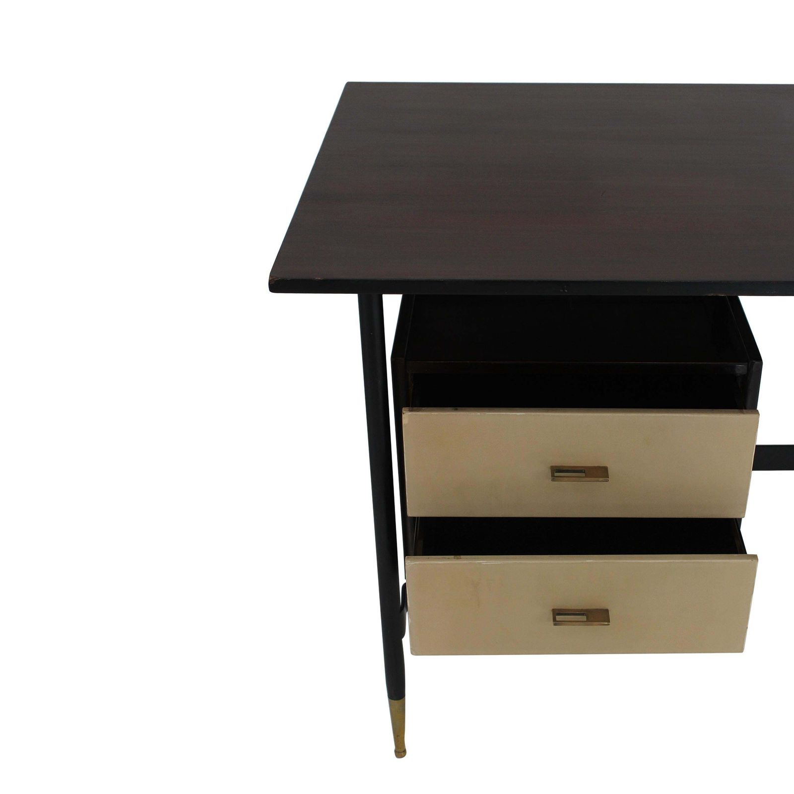 Mid Century Rosewood Desk With White Lacquered Drawers, Italy, 1950. photo 2133.0