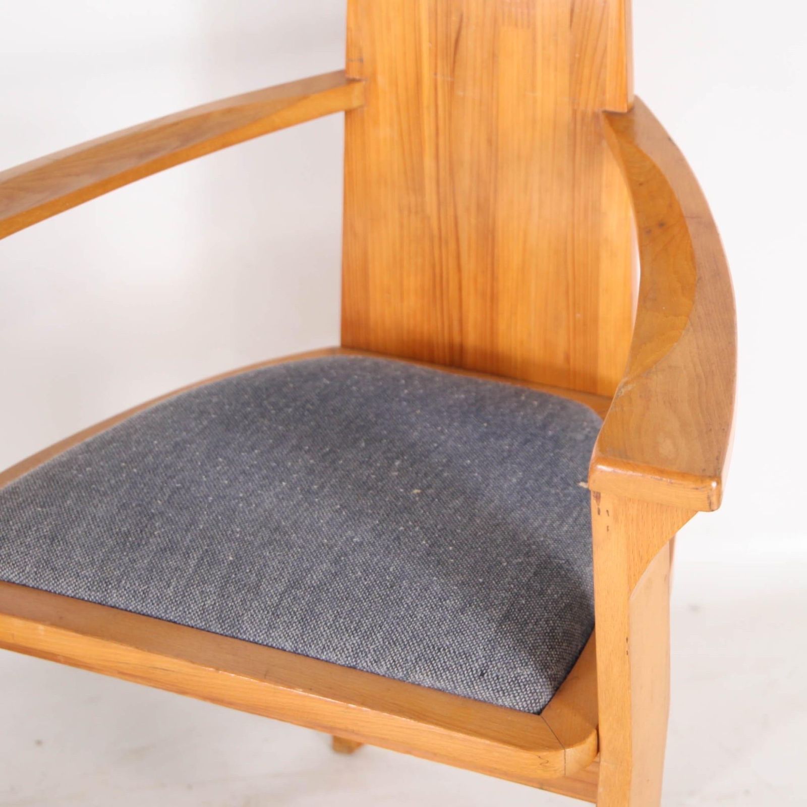 Pair Of Japanese Pinewood Armchairs photo furniture